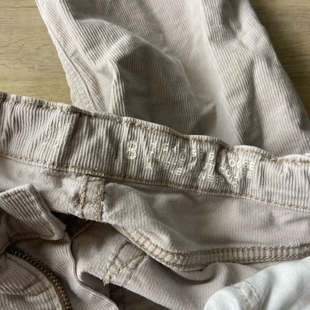 Girls corduroy Old Navy pants high rise size 8 tan